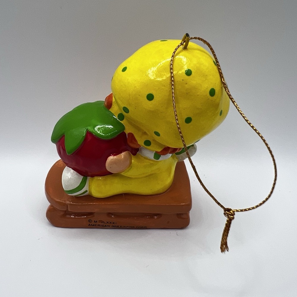 1981 Strawberry Shortcake Apple Dumplin American Greetings Paper Mache Ornament - Picture 3 of 10